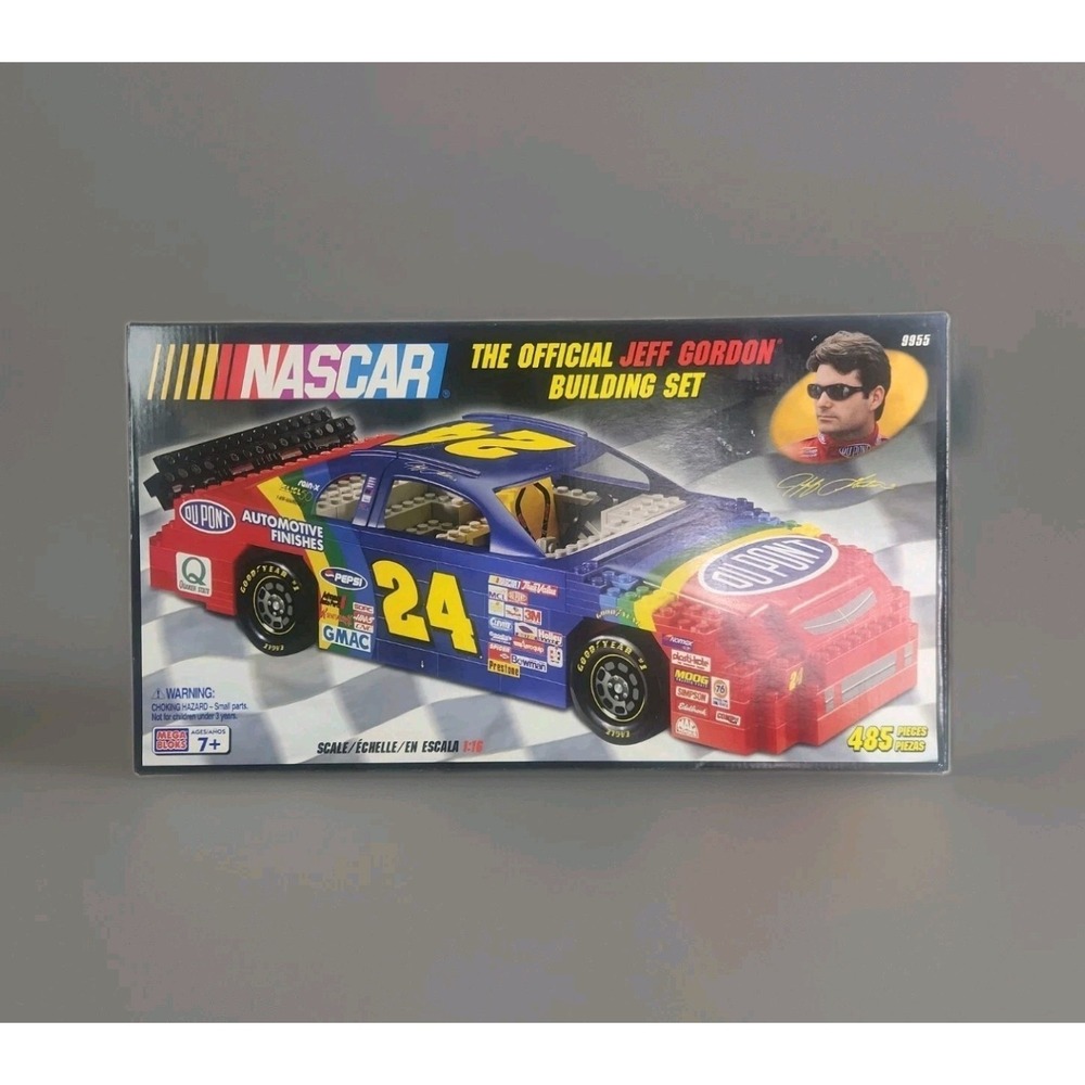 NEW NASCAR Jeff Gordon 24 Mega Bloks 9955 Race Car HTF 485 Pieces Ages 7+ NIB